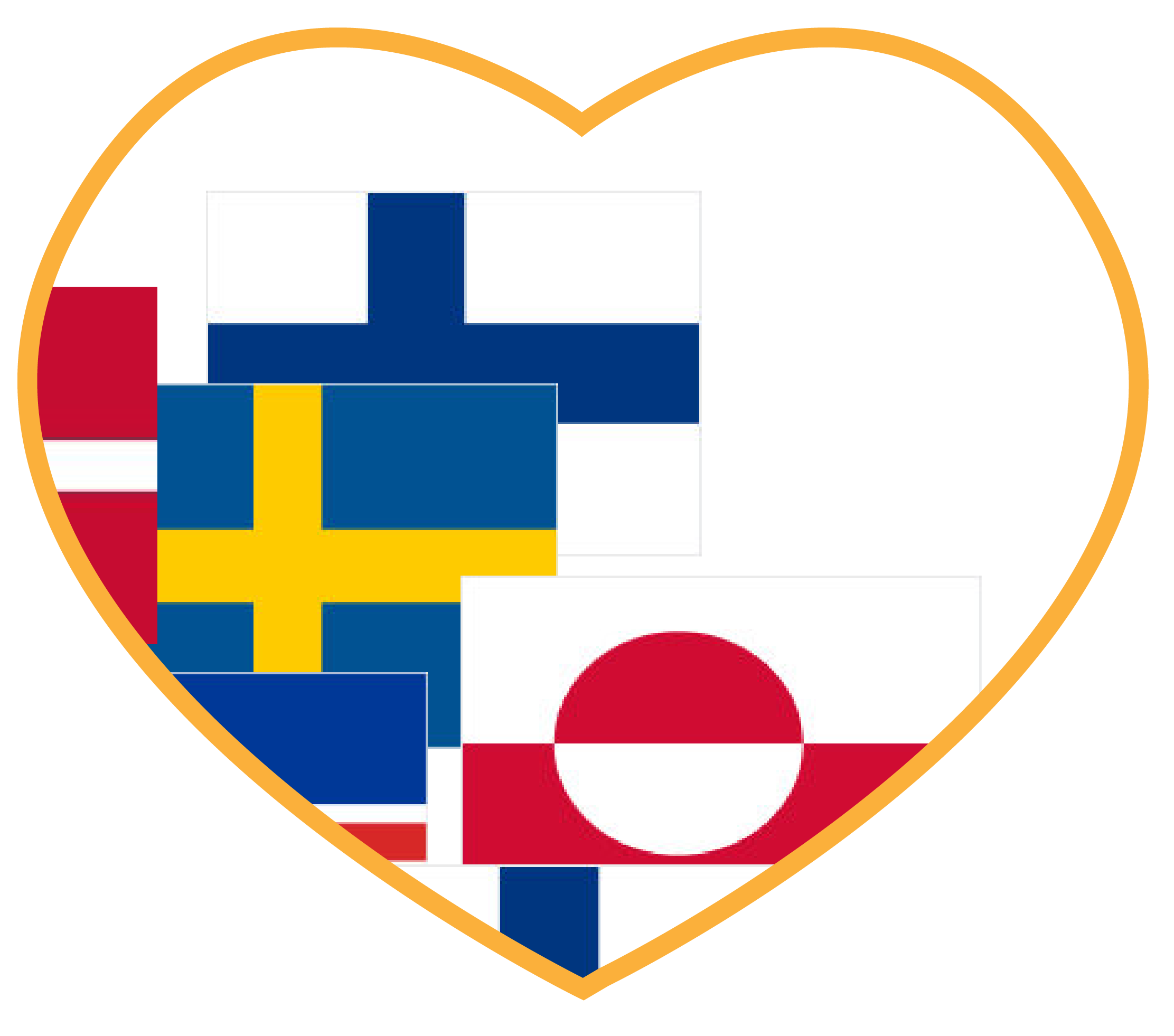 Picture of Heart with Nordic and Baltics flags inside. Photo Credits: ABS Coordination Office.