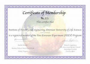Certificate of Membership_EE_1_Institute of Forestry and engineering_Estonian University of Life Sciences small