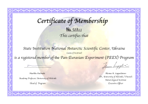Certificate of Membership_UA_13_National Antarctic Scientific Center