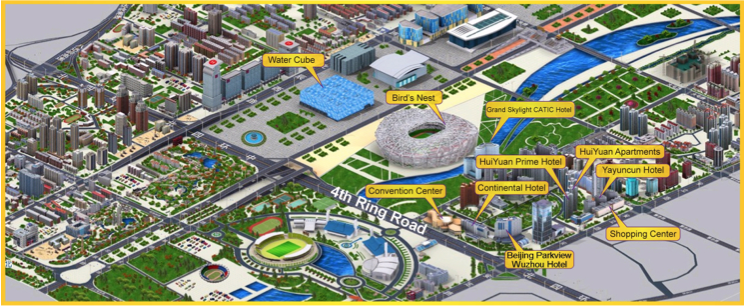 BICC and hotels map